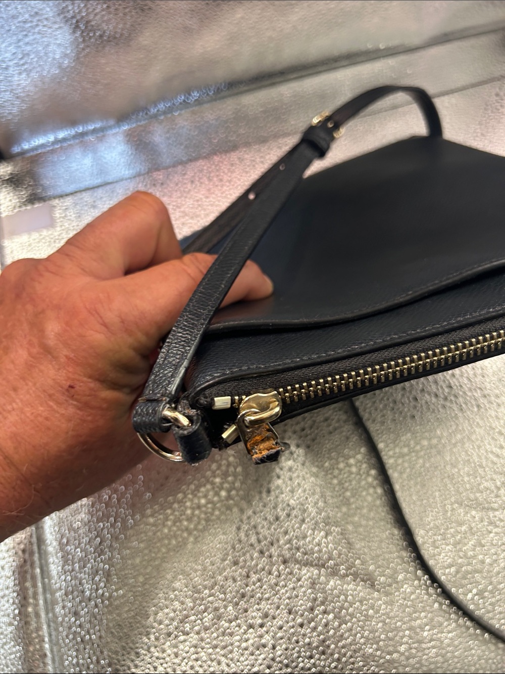 Coach Black Pebbled Leather Crossbody with Gold Hardware - Picture 5 of 5